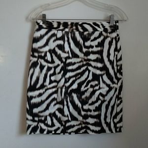 Ann Taylor black, brown and cream skirt